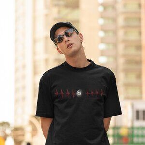 Heartbeat 8 Ball Pool T-Shirt | Billiards Graphic Tee | Unisex